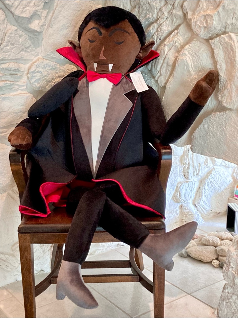 Isaac Mizrahi Plush Vampire Costume Doll in Black and Red